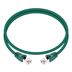 Monoprice 24339 | Cat6A Ethernet Patch Cable Snagless RJ45 550MHz STP Pure Bare Copper Wire 10G 26AWG 3ft Green