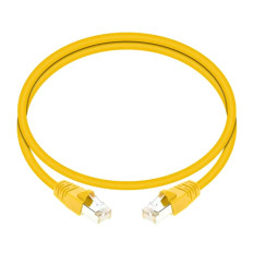 Monoprice 24341 | Cat6A Ethernet Patch Cable Snagless RJ45 550MHz STP Pure Bare Copper Wire 10G 26AWG 3ft Yellow