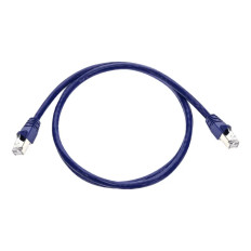 Monoprice 24342 | Cat6A Ethernet Patch Cable Snagless RJ45 550MHz STP Pure Bare Copper Wire 10G 26AWG 3ft Purple