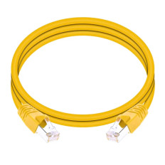 Monoprice 24350 | Cat6A Ethernet Patch Cable Snagless RJ45 550MHz STP Pure Bare Copper Wire 10G 26AWG 5ft Yellow