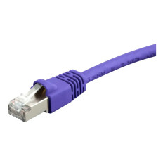 Monoprice 24351 | Cat6A Ethernet Patch Cable Snagless RJ45 550MHz STP Pure Bare Copper Wire 10G 26AWG 5ft Purple