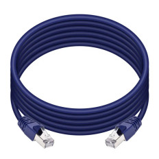 Monoprice 24367 | Cat6A Ethernet Patch Cable Snagless RJ45 550MHz STP Pure Bare Copper Wire 10G 26AWG 10ft Purple