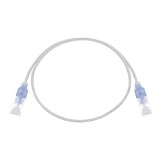 Monoprice 29427 | Cat6A Ethernet Patch Cable SlimRun Snagless RJ45 550MHz UTP Pure Bare Copper 10G 30AWG 5-Pack 2ft White
