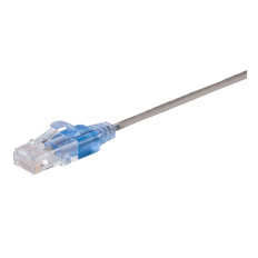 Monoprice 29439 | Cat6A Ethernet Patch Cable SlimRun Snagless RJ45 550MHz UTP Pure Bare Copper 10G 30AWG 10-Pack 2ft Gray