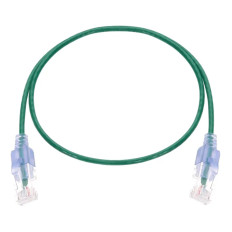 Monoprice 29441 | Cat6A Ethernet Patch Cable SlimRun Snagless RJ45 550MHz UTP Pure Bare Copper 10G 30AWG 10-Pack 2ft Green