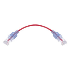 Monoprice 29461 | Cat6A Ethernet Patch Cable SlimRun Snagless RJ45 550MHz UTP Pure Bare Copper 10G 30AWG 10-Pack 0.5ft Red
