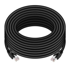 Monoprice 31042 | Cat6 Ethernet Patch Cable 23AWG F/UTP CMP Plenum Rated 50ft Black