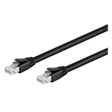 Monoprice 31097 | Cat8 Ethernet Patch Cable 24AWG S/FTP 2GHz 40G Pure Bare Copper 5ft Black