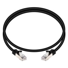 Monoprice 31321 | Cat7 Ethernet Patch Cable Double Shielded S/FTP Snagless RJ45 600MHz 10G 26AWG 3ft Black