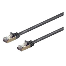 Monoprice 31377 | Cat7 Ethernet Patch Cable Double Shielded S/FTP Snagless RJ45 600MHz 10G 26AWG 100ft Black