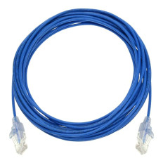 Monoprice 33236 | Cat6A Ethernet Patch Cable SlimRun Snagless RJ45 550MHz UTP Pure Bare Copper 10G 30AWG 10-Pack 25ft Blue