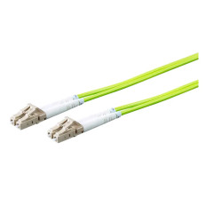 Monoprice 33546 | MM OM5 Fiber Optic Cable LC-LC UL 2mm 50/125 OFNR Duplex Green 3m