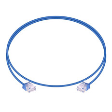 Monoprice 34238 | Cat6 3ft Blue Patch Cable UTP 32AWG 550MHz Pure Bare Copper Snagless RJ45 Micro SlimRun Series Ethernet Cable