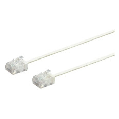 Monoprice 34240 | Cat6 Ethernet Patch Cable Micro SlimRun Stranded 550MHz UTP Pure Bare Copper 32AWG 3ft White