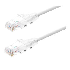 Monoprice 34642 | Cat6 Component Level Ethernet Cable SlimRun Pure Bare Copper UTP 28AWG 550MHz Snagless RJ45 50ft White