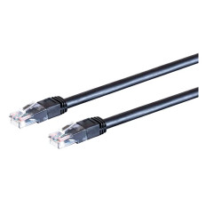 Monoprice 36208 | Cat6 Outdoor Rated Ethernet Patch Cable Molded RJ45 Connectors Stranded 550MHz UTP Pure Bare Copper Wire 24AWG 3ft Black