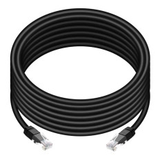 Monoprice 36214 | Cat6 Outdoor Rated Ethernet Patch Cable Molded RJ45 Connectors Stranded 550MHz UTP Pure Bare Copper Wire 24AWG 25ft Black
