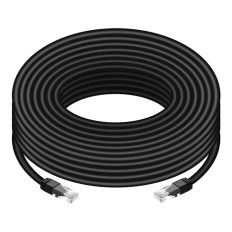 Monoprice 36217 | Cat6 Outdoor Rated Ethernet Patch Cable Molded RJ45 Connectors Stranded 550MHz UTP Pure Bare Copper Wire 24AWG 75ft Black