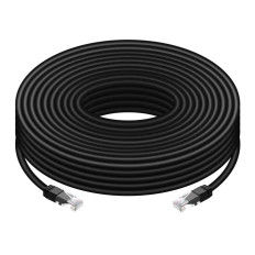 Monoprice 36218 | Cat6 Outdoor Rated Ethernet Patch Cable Molded RJ45 Connectors Stranded 550MHz UTP Pure Bare Copper Wire 24AWG 100ft Black
