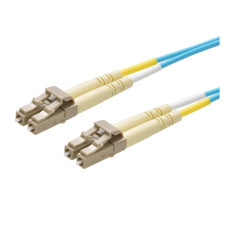 Monoprice 39428 | MM OM4 Fiber Optic Cable LC-LC UL 50/125 OFNR Duplex Aqua 20m