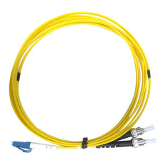 Monoprice 39457 | SMF Optic Cable LC-ST UL 2mm 9/125 OFNR Duplex Yellow 5m