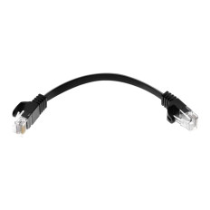 Monoprice 40879 | Cat6 Ethernet Patch Cable FLEXboot Flat Snagless RJ45 550MHz UTP Pure Bare Copper 30AWG 0.5ft Black
