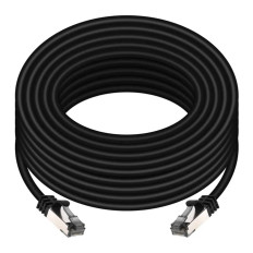Monoprice 41019 | Cat8 Ethernet Patch Cable 26AWG S/FTP 2GHz 40G Pure Bare Copper 50ft Black
