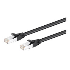 Monoprice 41038 | Cat6 PoE Ethernet Patch Cable 600V Shielded RJ45 Solid 550MHz STP (U/FTP) 24AWG 20ft Black