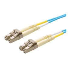 Monoprice 41219 | MM OM3 Fiber Optic Cable LC-LC UL 2mm 50/125 OFNR Duplex Aqua 8m