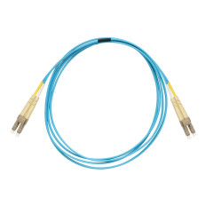 Monoprice 41695 | MM OM4 Fiber Optic Cable LC-LC UL 2mm 50/125 OFNR Duplex Aqua 2m