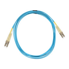 Monoprice 41696 | MM OM4 Fiber Optic Cable LC-LC UL 2mm 50/125 OFNR Duplex Aqua 3m