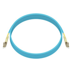 Monoprice 41698 | MM OM4 Fiber Optic Cable LC-LC UL 2mm 50/125 OFNR Duplex Aqua 7m