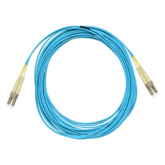 Monoprice 41699 | MM OM4 Fiber Optic Cable LC-LC UL 2mm 50/125 OFNR Duplex Aqua 10m
