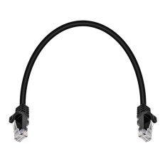 Monoprice 41812 | Cat6 Ethernet Patch Cable FLEXboot Snagless RJ45 550MHz UTP Pure Bare Copper 24AWG 12-Pack 1ft Black
