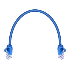 Monoprice 41813 | Cat6 Ethernet Patch Cable FLEXboot Snagless RJ45 550MHz UTP Pure Bare Copper 24AWG 12-Pack 1ft Blue