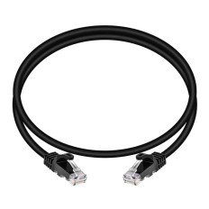 Monoprice 41816 | Cat6 Ethernet Patch Cable FLEXboot Snagless RJ45 550MHz UTP Pure Bare Copper 24AWG 12-Pack 3ft Black