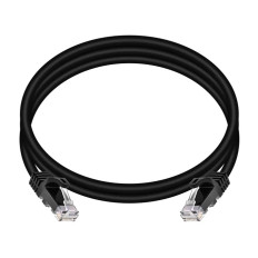 Monoprice 41818 | Cat6 Ethernet Patch Cable FLEXboot Snagless RJ45 550MHz UTP Pure Bare Copper 24AWG 12-Pack 5ft Black