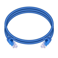 Monoprice 41819 | Cat6 Ethernet Patch Cable FLEXboot Snagless RJ45 550MHz UTP Pure Bare Copper 24AWG 12-Pack 5ft Blue