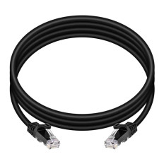Monoprice 41820 | Cat6 Ethernet Patch Cable FLEXboot Snagless RJ45 550MHz UTP Pure Bare Copper 24AWG 12-Pack 7ft Black