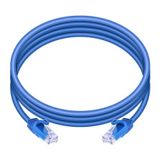 Monoprice 41821 | Cat6 Ethernet Patch Cable FLEXboot Snagless RJ45 550MHz UTP Pure Bare Copper 24AWG 12-Pack 7ft Blue