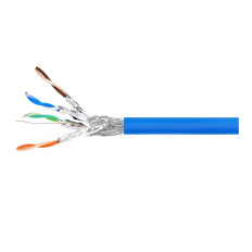 Monoprice 42959 | Cat8 250ft Blue CM Cable Shielded S/FTP Solid 22AWG 2GHz 40G Pure Bare Copper Entegrade Series Ethernet Cable