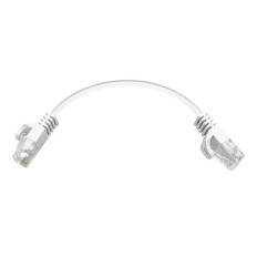 Monoprice 43072 | Cat6 Ethernet Patch Cable Flat FLEXboot Snagless RJ45 550MHz UTP Pure Bare Copper 30AWG 0.5ft White