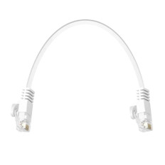 Monoprice 43073 | Cat6 Ethernet Patch Cable Flat FLEXboot Snagless RJ45 550MHz UTP Pure Bare Copper 30AWG 1ft White