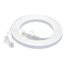Monoprice 43077 | Cat6 Ethernet Patch Cable Flat FLEXboot Snagless RJ45 550MHz UTP Pure Bare Copper 30AWG 7ft White