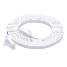 Monoprice 43078 | Cat6 Ethernet Patch Cable Flat FLEXboot Snagless RJ45 550MHz UTP Pure Bare Copper 30AWG 10ft White