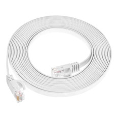 Monoprice 43079 | Cat6 Ethernet Patch Cable Flat FLEXboot Snagless RJ45 550MHz UTP Pure Bare Copper 30AWG 14ft White