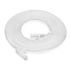 Monoprice 43081 | Cat6 Ethernet Patch Cable Flat FLEXboot Snagless RJ45 550MHz UTP Pure Bare Copper 30AWG 25ft White