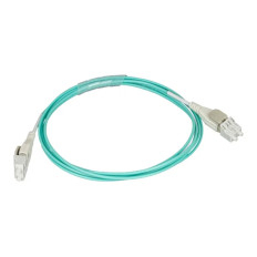 Monoprice 43103 | MM OM3 Fiber Optic Cable Reverse Polarity LC-LC Uniboot UL 50/125 OFNR Aqua 1m