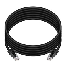 Monoprice 43347 | Cat6 Ethernet Patch Cable FLEXboot Snagless RJ45 550MHz UTP Pure Bare Copper 24AWG 12-Pack 10ft Black