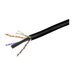 Monoprice 43701 | Cat6 CMP Ethernet Cable UL TAA Solid (w/spine) UTP 23AWG 550MHz Pure Bare Copper 500ft Black